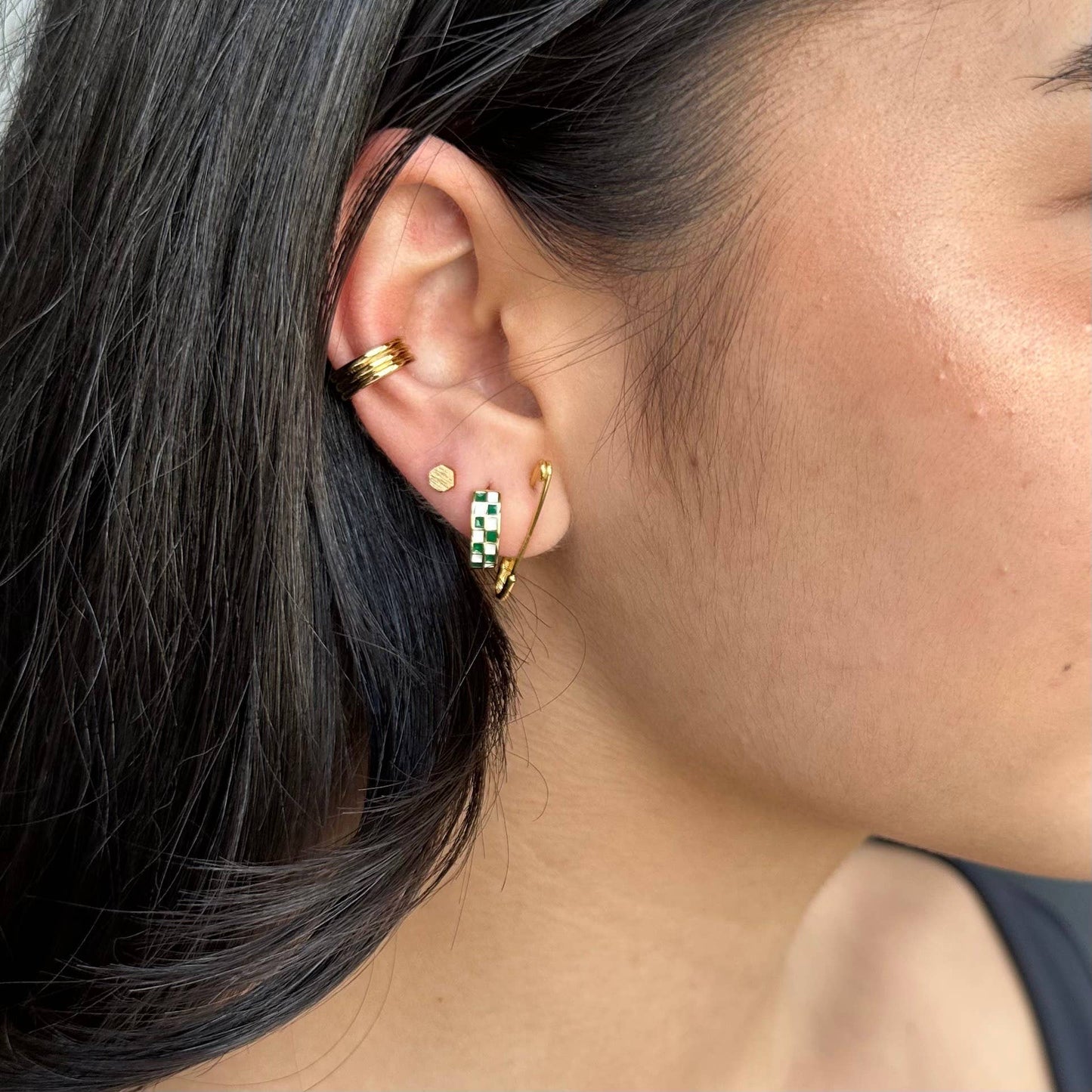 Safety Pin Earrings: Vermeil