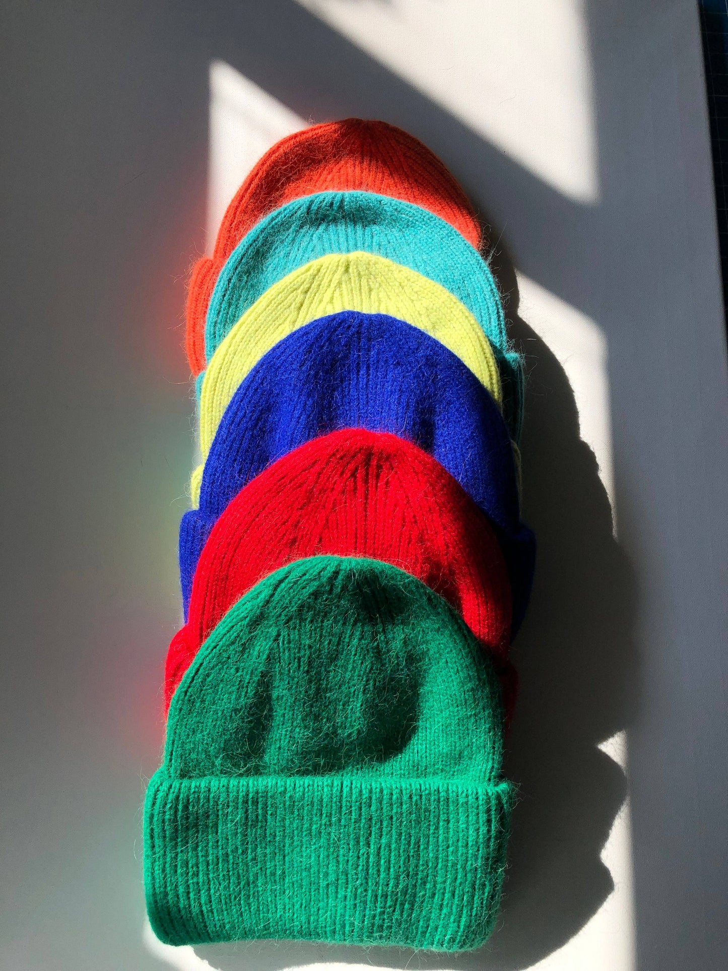 Angora beanie - Emerald Green