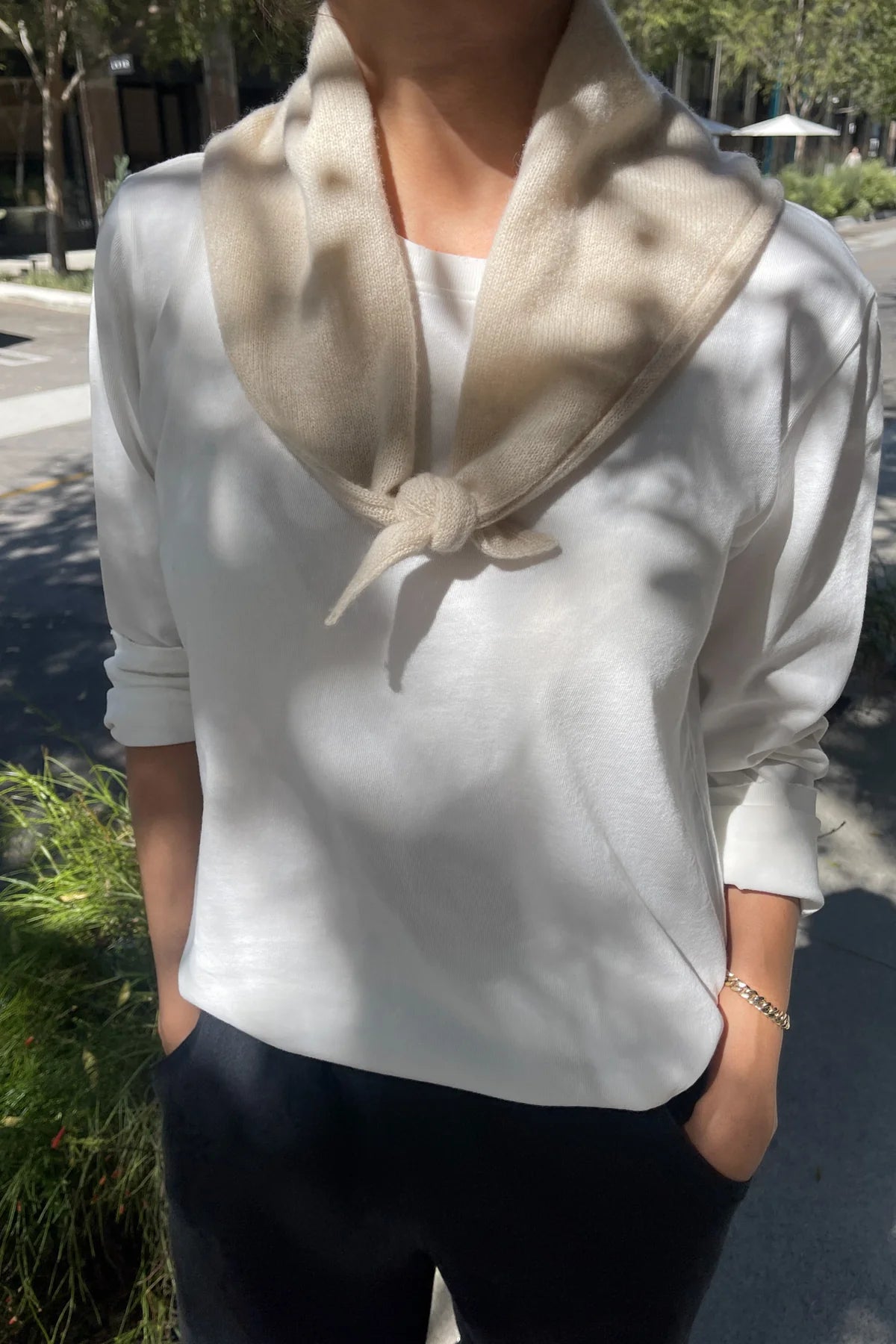 Le Bon Shoppe oat cashmere bandana