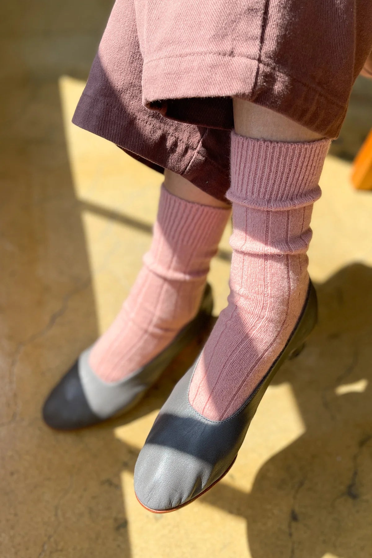 Le Bon Shoppe cashmere socks - rose petal